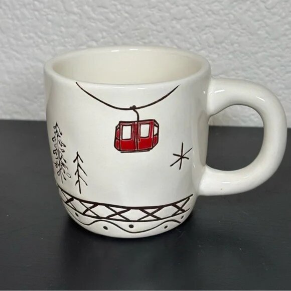 Potter's Studio SKI VILLAGE Winter Snow Theme Mug NEW - Picture 1 of 6